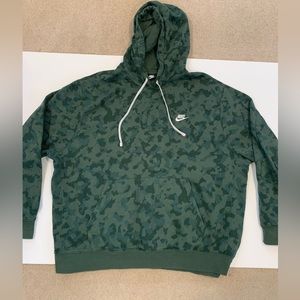 Nike Green Camo Hoodie Sweatshirt MENS size large
